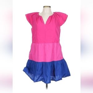 Greylin Pink Purple Colorblock Dress L Anthropologie Style